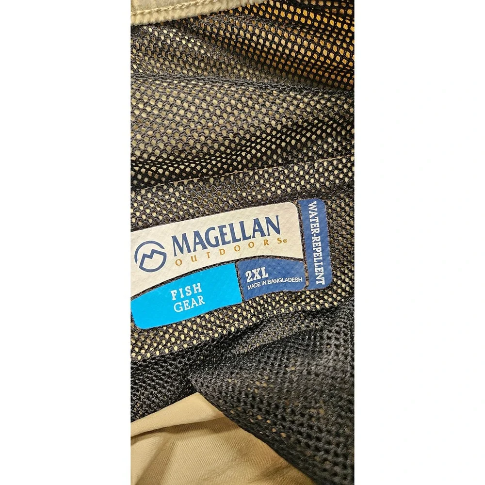 Magellan Outdoors Fish Gear Convertible Cargo Pants Tan Khaki Mens 2XL Outdoor